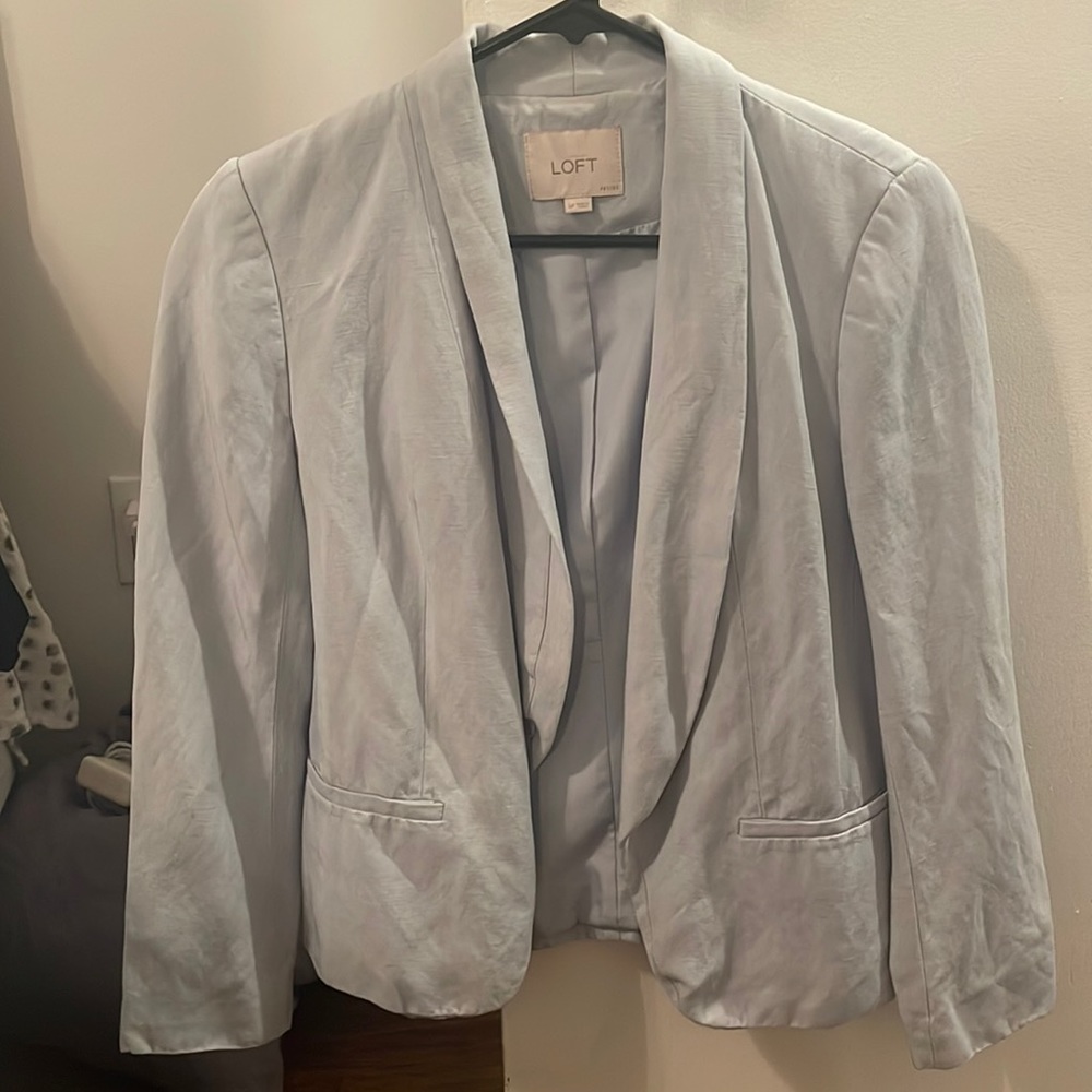 Baby Blue Blazer, Women, Work, Fashion